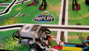 The robot Malka's students created in action